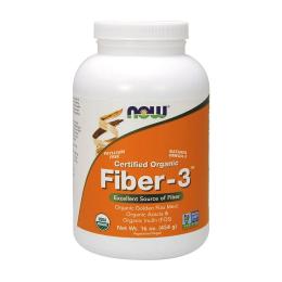 Натуральна добавка і екстракт Now Organic Fiber-3 (454 g) (08016-01)