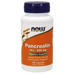 Натуральна добавка і екстракт Now Pancreatin 2000 (10x-200 mg) (100 caps) (08307-01)