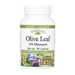 Натуральна добавка і екстракт Natural Factors Olive Leaf 500mg - 90 caps (2023-10-5752)