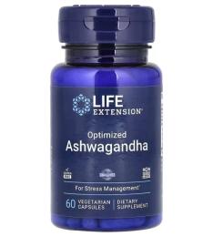Натуральна добавка і екстракт Life Extension Optimized Ashwagandha - 60 vcaps (2022-10-1881)