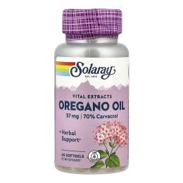 Натуральна добавка і екстракт Solaray Oregano Oil 70% Carvacrol - 60 softgels (2023-10-6782)