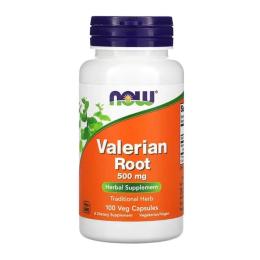Натуральна добавка і екстракт Now Valerian Root 500 mg (100 veg caps) (06390-01)