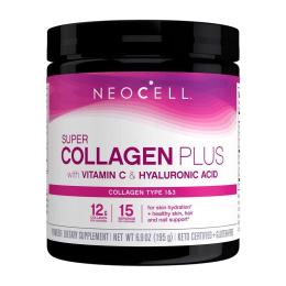 Натуральна добавка і екстракт Neocell Super Collagen Plus with Vitamin C &amp; Hyaluronic Acid (195 g) (10044-01)