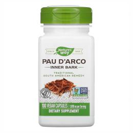 Натуральна добавка і екстракт Natures Way Pau DArco Inner Bark - 100 vcaps (2022-10-0607)