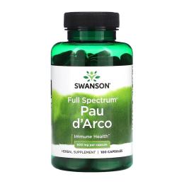 Натуральна добавка і екстракт Swanson Pau dArco 500 mg - 100caps (100-82-0570790-20)