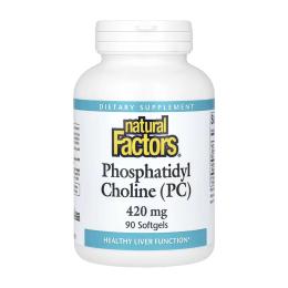 Натуральна добавка і екстракт Natural Factors Phosphatidyl Choline (PC) 420mg - 90 softgels (2023-10-5747)
