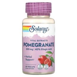 Натуральна добавка і екстракт Solaray Pomegranate 200mg - 60 vcaps (2023-10-6778)
