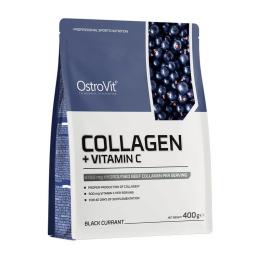 Натуральна добавка і екстракт OstroVit Collagen + Vitamin C (400 g, black currant) (19239-02)