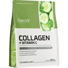 Натуральна добавка і екстракт OstroVit Collagen + Vitamin C (400 g, cucumber &amp; mint) (19239-06)