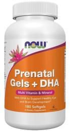 Натуральна добавка і екстракт Now Foods Prenatal Gels + DHA - 180 softgels (2023-10-4604)