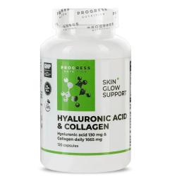 Натуральна добавка і екстракт Progress Nutrition Hyaluronic Acid &amp; Collagen (120 caps) (23165-01)