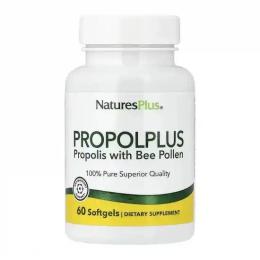 Натуральна добавка і екстракт Natures Plus Propolplus, Propolis with Bee Pollen - 60 softgels (2023-10-6840)