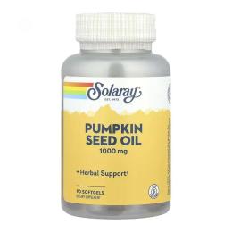 Натуральна добавка і екстракт Solaray Pumpkin Seed Oil 1000mg - 90 softgels (2023-10-6763)
