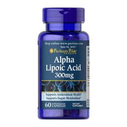 Натуральна добавка і екстракт Puritans Pride Alpha Lipoic Acid 300 mg (60 caps) (09189-01)