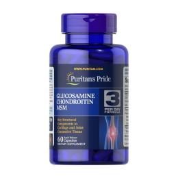 Натуральна добавка і екстракт Puritans Pride Glucosamine, Chondroitin &amp; MSM (60 caplets) (07601-01)