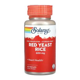Натуральна добавка і екстракт Solaray Red Yeast Rice 600mg - 45 vcaps (2023-10-6714)