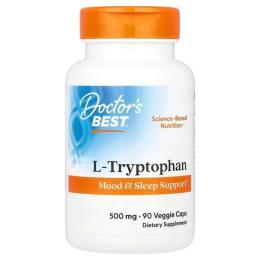 Вітамінно-мінеральний комплекс Doctors Best L-триптофан, 500 мг, L-Tryptophan, 90 вегетаріанських капсул (DRB-00126)