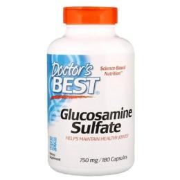 Вітамінно-мінеральний комплекс Doctors Best Глюкозамін Сульфат, 750 мг, Glucosamine Sulfate, 180 капсул (DRB-00086)