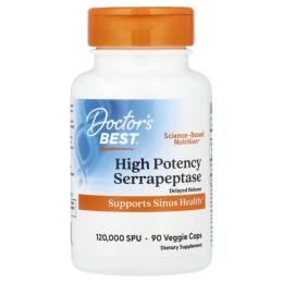 Вітамінно-мінеральний комплекс Doctors Best Серрапептаза високої ефективності, 120,000 SPU, High Potency Serrap (DRB00231)