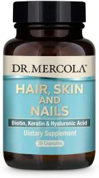 Вітамінно-мінеральний комплекс Dr. Mercola Здоровя волосся, шкіри та нігтів, Hair, Skin and Nails, 30 капсул (MCL-03294)