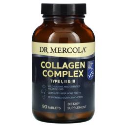 Вітамінно-мінеральний комплекс Dr. Mercola Комплекс колагену, 1, 2 та 3 типу, Collagen Complex, Type I, II &amp; III, 90 т (MCL-03838)