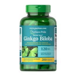 Натуральна добавка і екстракт Puritans Pride Ginkgo Biloba 120 mg (200 caps) (10524-01)