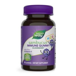 Натуральна добавка і екстракт Natures Way Sambucus Kids Immune Gummy - 40 gummies (2023-10-6434)