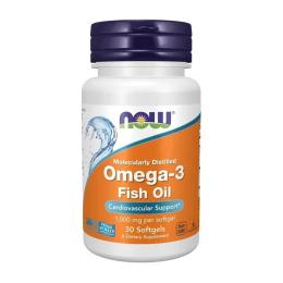 Рибячий жир та омега NOW Omega-3 (30 softgels) (08801-01)