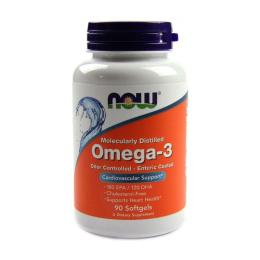 Рибячий жир та омега NOW Omega-3 Odor Controlled - Enteric Coated (90 softgels) (11800-01)