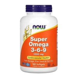 Рибячий жир та омега NOW Super Omega 3-6-9 1200 mg (180 softgels) (07706-01)