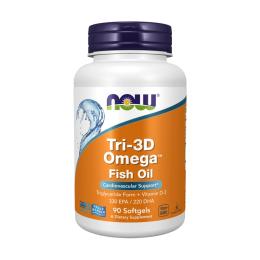 Рибячий жир та омега NOW Tri-3D Omega-3 (90 softgels) (09308-01)