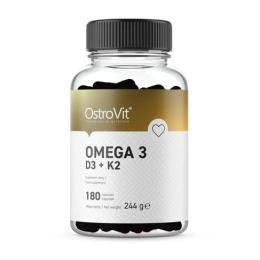 Рибячий жир та омега OstroVit Omega 3 D3 + K2 (180 caps) (18905-01)