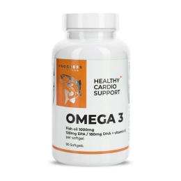 Рибячий жир та омега Progress Nutrition Omega 3 + Vitamin E (90 softgels) (22428-01)