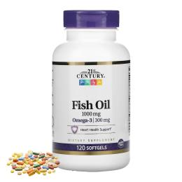 Рибячий жир та омега Fish Oil 1000 mg - 120 softgels (2023-10-7092)