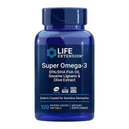 Рибячий жир та омега Super Omega-3 EPA/DHA Fish Oil, Sesame Lignans &amp; Olive Extract - 120 Enteric coated softgels (2023-10-2657)