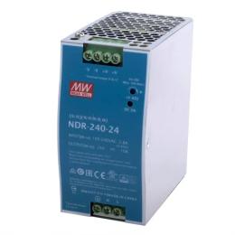 Перетворювач напруги Mean Well NDR-240-24 24В 10А на Din-рейку