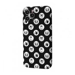 Чохол-накладка WAVE NEON X LUXO Cute Series для iPhone 12 Picture bulldog black