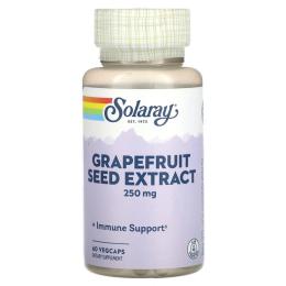 Натуральна добавка і екстракт Solaray насіння грейпфрута, 250 мг, Grapefruit Seed Extract, 60 вегетаріанських капсул (SOR08520)