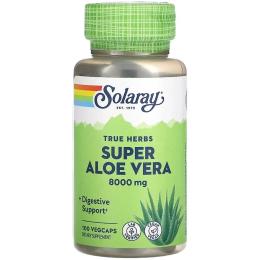Трави Solaray Супер Алое віра, 8000 мг, Super Aloe Vera, 100 вегетаріанських капсул (SOR00123)