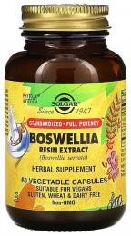 Трави Solgar Босвелія Екстракт, Boswellia Resin Extract, 60 вегетаріанських капсул (SOL-04114)
