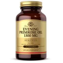 Трави Solgar Масло Примули Вечірньої 1300 мг, Evening Primrose Oil, 60 желатинових капсул  (SOL-01057)