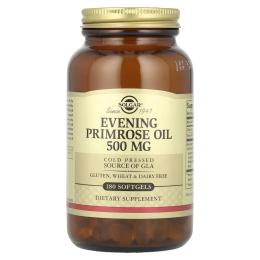 Трави Solgar Масло Примули Вечірньої 500 мг, Evening Primrose Oil, 180 желатинових капсул (SOL-01043)