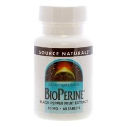 Трави Source Naturals Біоперин (Екстракт Чорного Перцю) 10мг, 60 таблеток (SN0643)