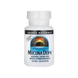 Трави Source Naturals Мукуна Пекуча, Mucuna Dopa, 60 капсул (SN2191)