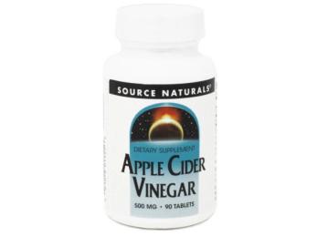 Трави Source Naturals Яблучний Оцет, 500мг, Apple Cider Vinegar, 90 таблеток (SN1355)