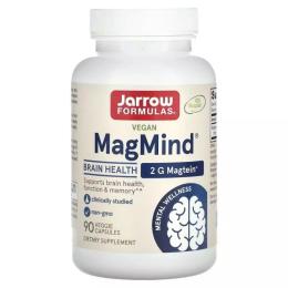 Вітамінно-мінеральний комплекс Jarrow Formulas Магній L-треонат, здоровя мозку, Vegan MagMind, Brain Health, 90 вег (JRW-29062)