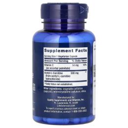 Вітамінно-мінеральний комплекс Life Extension Ацетил L-карнітин, 500 мг, Acetyl-L-Carnitine, 100 вегетаріанських до (LEX-15241)