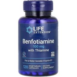 Вітамінно-мінеральний комплекс Life Extension Бенфотіамін з тіаміном, 100 мг, Benfotiamine with Thiamine, 120 вегета (LEX-92012)