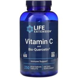 Вітамінно-мінеральний комплекс Life Extension Вітамін С та біо-Кверцетин, Vitamin C and Bio-Quercetin, 250 вегетаріа (LEX-22272)