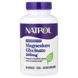 Вітамінно-мінеральний комплекс Natrol Magnesium Glycinate high absorption 240 mg (60 caps) (NTL08350)